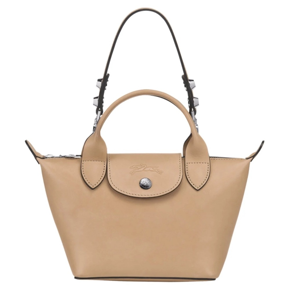 Longchamp Le Pliage Cuir Small Leather Tote - Natural